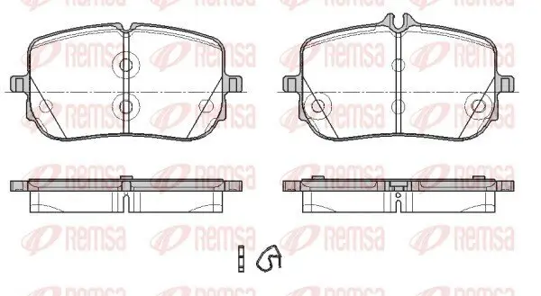 Bremsbelagsatz, Scheibenbremse Vorderachse REMSA 1835.00