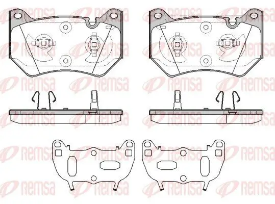 Bremsbelagsatz, Scheibenbremse Vorderachse REMSA 1839.10