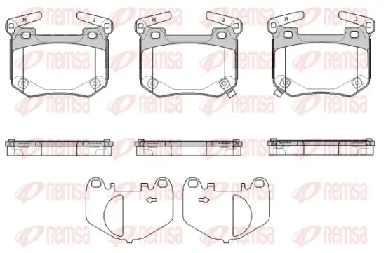 Bremsbelagsatz, Scheibenbremse Hinterachse REMSA 1849.02 Bild Bremsbelagsatz, Scheibenbremse Hinterachse REMSA 1849.02
