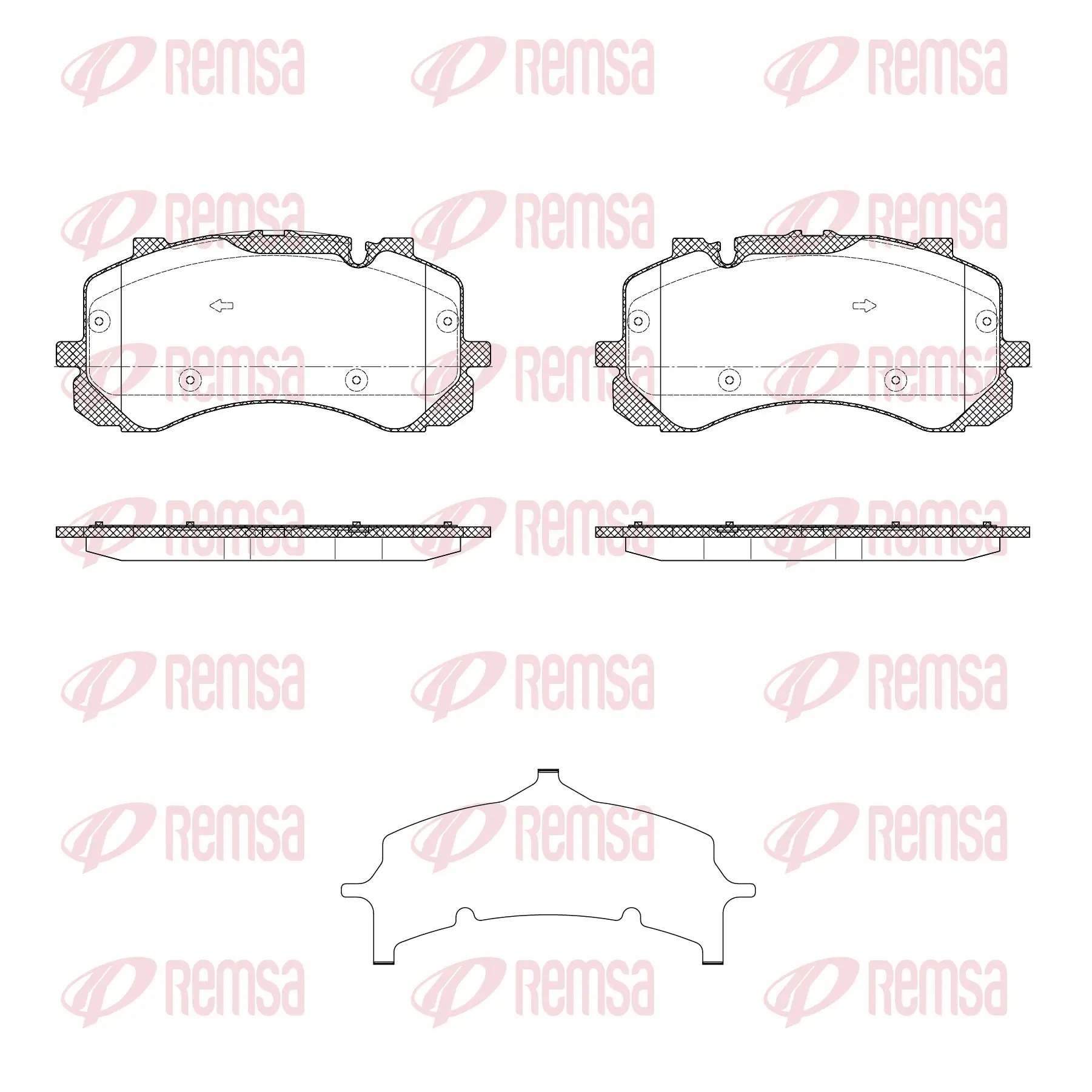 Bremsbelagsatz, Scheibenbremse Vorderachse REMSA 1865.00