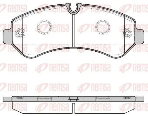 Bremsbelagsatz, Scheibenbremse Hinterachse REMSA 1866.00 Bild Bremsbelagsatz, Scheibenbremse Hinterachse REMSA 1866.00