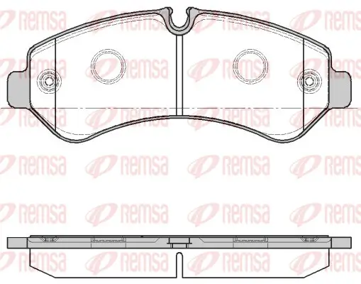 Bremsbelagsatz, Scheibenbremse Hinterachse REMSA 1866.00