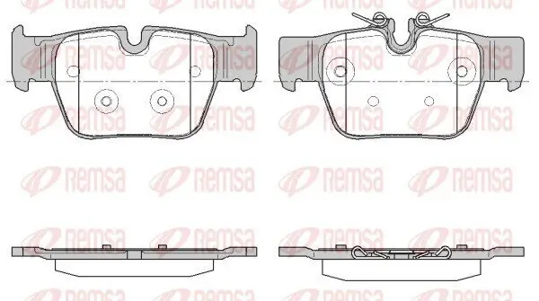 Bremsbelagsatz, Scheibenbremse REMSA 1868.00