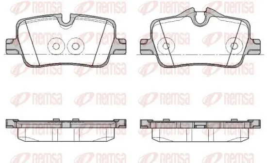 Bremsbelagsatz, Scheibenbremse Hinterachse REMSA 1873.00 Bild Bremsbelagsatz, Scheibenbremse Hinterachse REMSA 1873.00