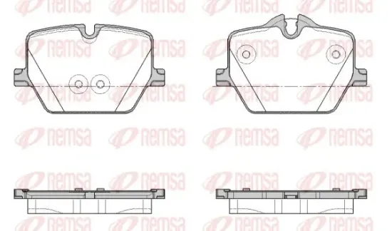 Bremsbelagsatz, Scheibenbremse Hinterachse REMSA 1875.00 Bild Bremsbelagsatz, Scheibenbremse Hinterachse REMSA 1875.00