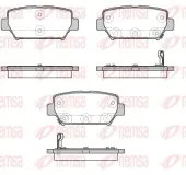 Bremsbelagsatz, Scheibenbremse Hinterachse REMSA 1882.02