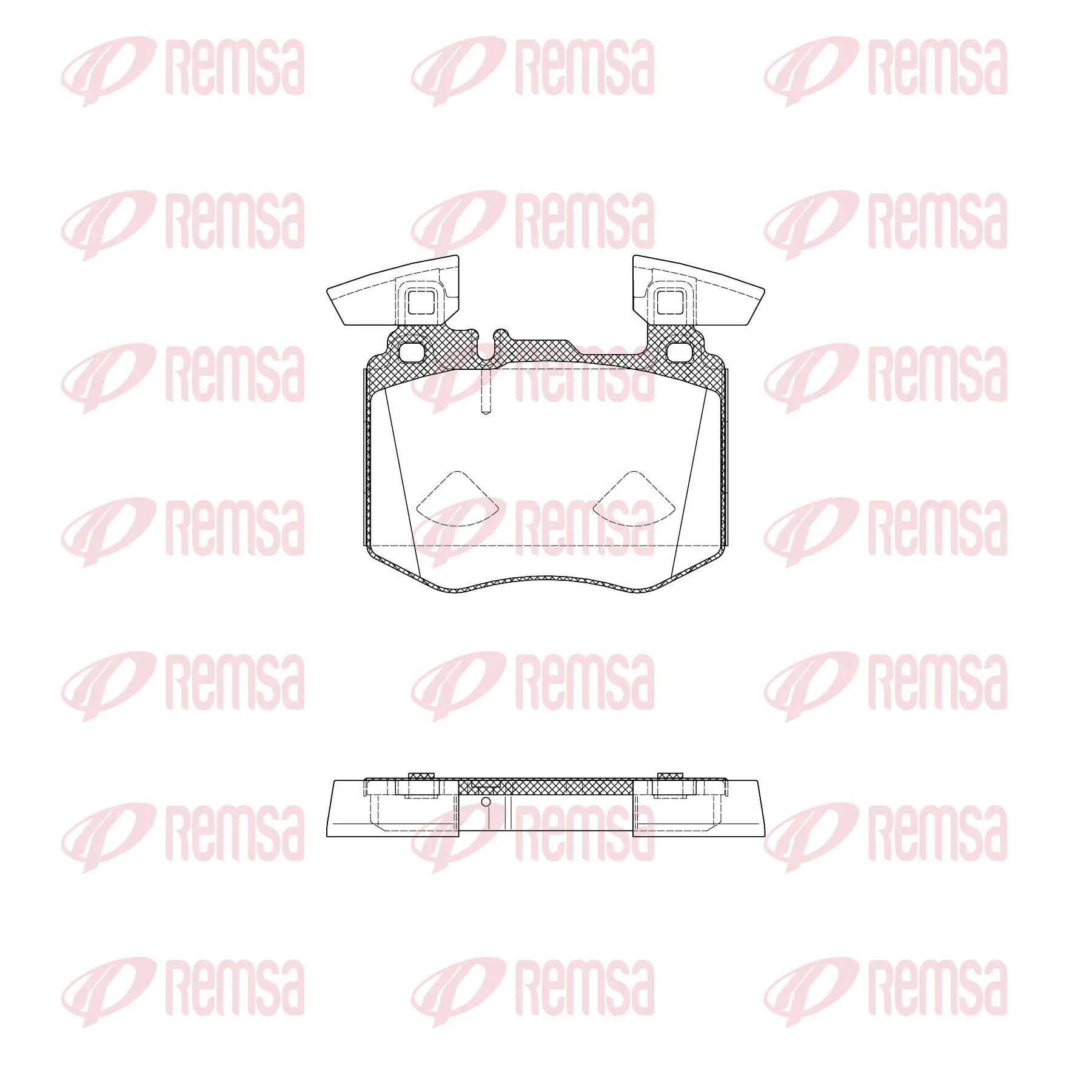 Bremsbelagsatz, Scheibenbremse Vorderachse REMSA 1883.00