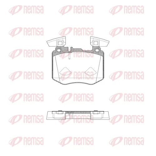 Bremsbelagsatz, Scheibenbremse Vorderachse REMSA 1883.00 Bild Bremsbelagsatz, Scheibenbremse Vorderachse REMSA 1883.00