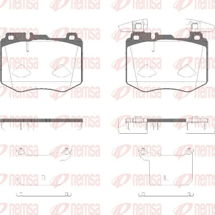 Bremsbelagsatz, Scheibenbremse Vorderachse REMSA 1883.20
