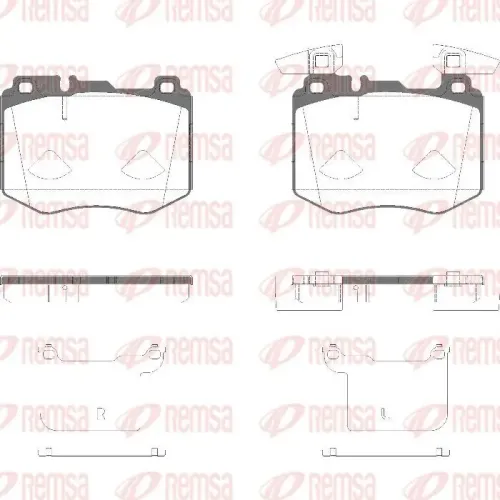 Bremsbelagsatz, Scheibenbremse Vorderachse REMSA 1883.20 Bild Bremsbelagsatz, Scheibenbremse Vorderachse REMSA 1883.20