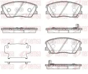 Bremsbelagsatz, Scheibenbremse REMSA 1884.02