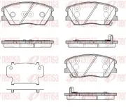 Bremsbelagsatz, Scheibenbremse Vorderachse REMSA 1884.02
