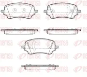 Bremsbelagsatz, Scheibenbremse Vorderachse REMSA 1885.00