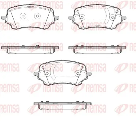 Bremsbelagsatz, Scheibenbremse Vorderachse REMSA 1885.00 Bild Bremsbelagsatz, Scheibenbremse Vorderachse REMSA 1885.00