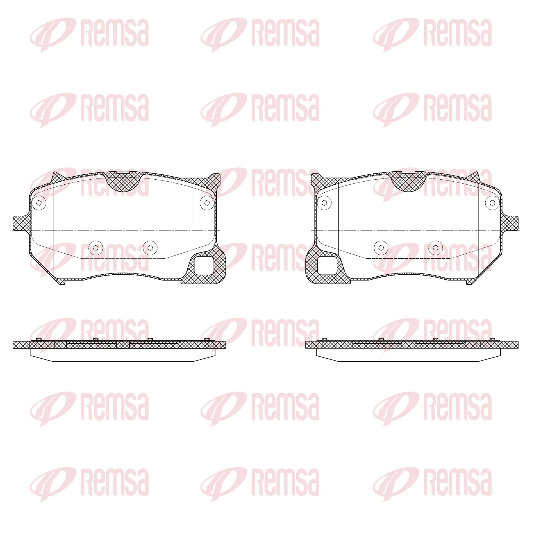 Bremsbelagsatz, Scheibenbremse Vorderachse REMSA 1893.00