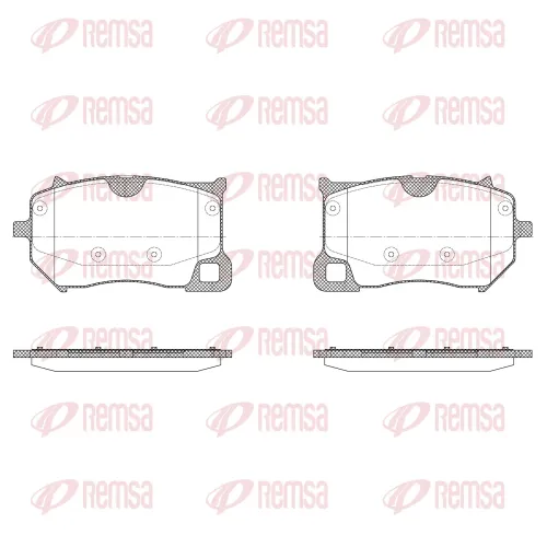 Bremsbelagsatz, Scheibenbremse Vorderachse REMSA 1893.00 Bild Bremsbelagsatz, Scheibenbremse Vorderachse REMSA 1893.00