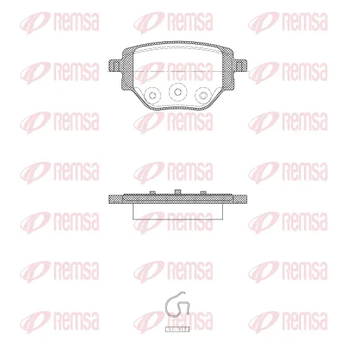 Bremsbelagsatz, Scheibenbremse Hinterachse REMSA 1905.00 Bild Bremsbelagsatz, Scheibenbremse Hinterachse REMSA 1905.00