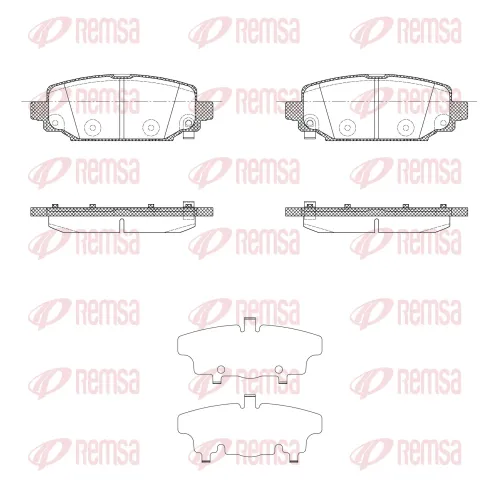 Bremsbelagsatz, Scheibenbremse Hinterachse REMSA 1909.04 Bild Bremsbelagsatz, Scheibenbremse Hinterachse REMSA 1909.04
