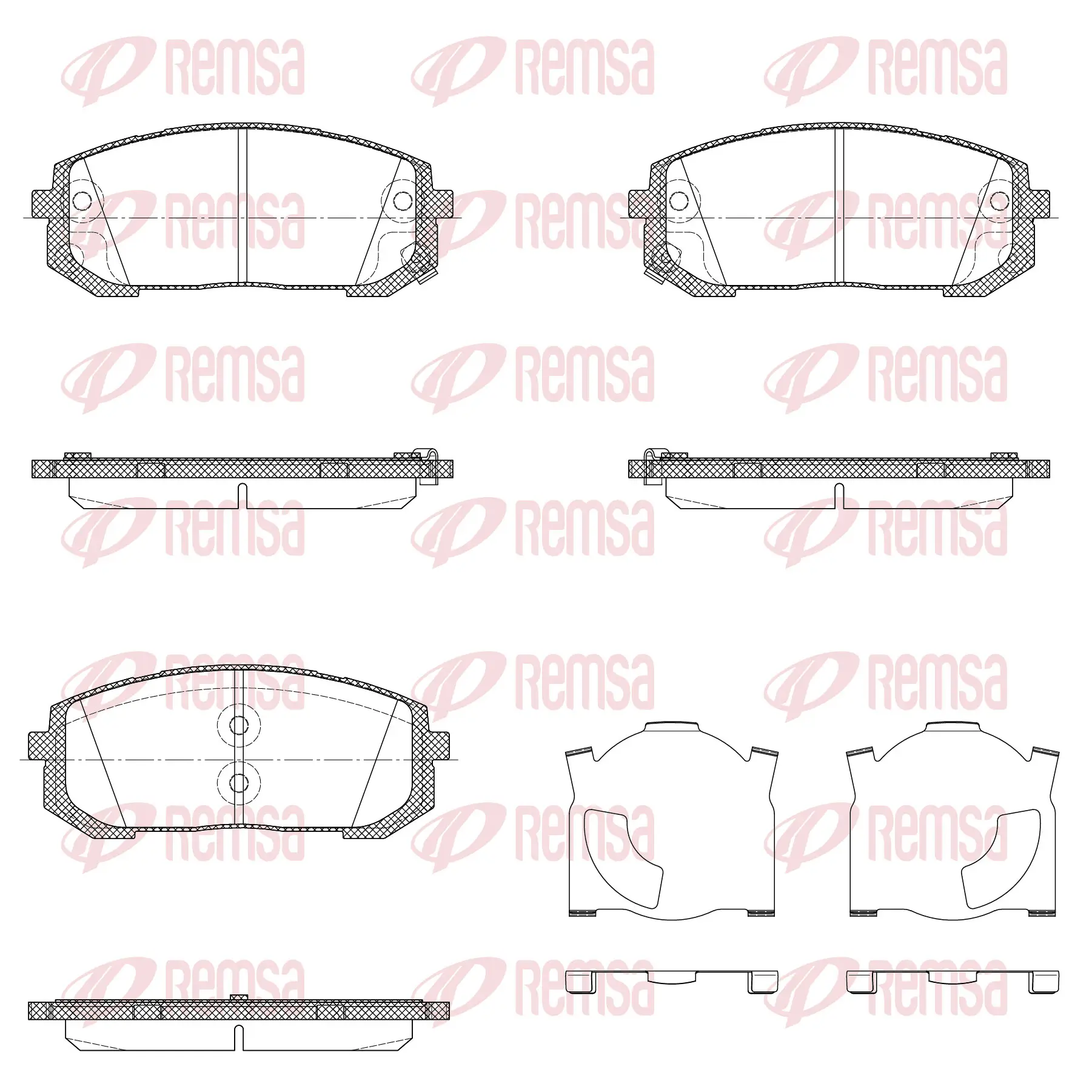 Bremsbelagsatz, Scheibenbremse 1. Vorderachse Vorderachse REMSA 1923.02