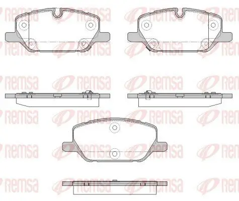 Bremsbelagsatz, Scheibenbremse Vorderachse REMSA 1926.12 Bild Bremsbelagsatz, Scheibenbremse Vorderachse REMSA 1926.12