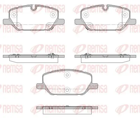 Bremsbelagsatz, Scheibenbremse Vorderachse REMSA 1926.12