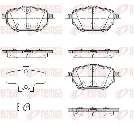 Bremsbelagsatz, Scheibenbremse Hinterachse REMSA 1937.02 Bild Bremsbelagsatz, Scheibenbremse Hinterachse REMSA 1937.02