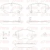 Bremsbelagsatz, Scheibenbremse Vorderachse REMSA 1940.02