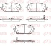 Bremsbelagsatz, Scheibenbremse Vorderachse REMSA 1943.02