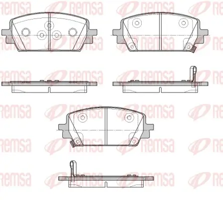 Bremsbelagsatz, Scheibenbremse Vorderachse REMSA 1943.02 Bild Bremsbelagsatz, Scheibenbremse Vorderachse REMSA 1943.02
