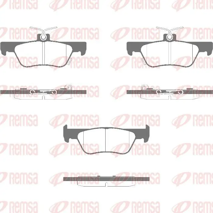Bremsbelagsatz, Scheibenbremse Hinterachse REMSA 1944.02