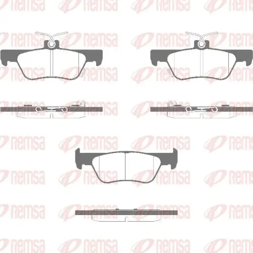 Bremsbelagsatz, Scheibenbremse Hinterachse REMSA 1944.02 Bild Bremsbelagsatz, Scheibenbremse Hinterachse REMSA 1944.02