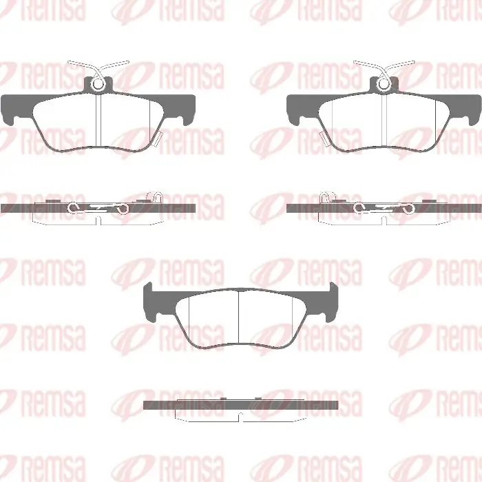Bremsbelagsatz, Scheibenbremse Hinterachse REMSA 1944.02