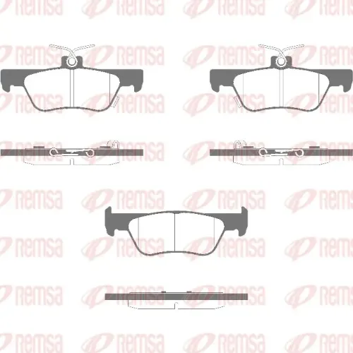 Bremsbelagsatz, Scheibenbremse Hinterachse REMSA 1944.02 Bild Bremsbelagsatz, Scheibenbremse Hinterachse REMSA 1944.02