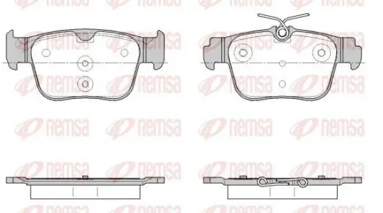 Bremsbelagsatz, Scheibenbremse Hinterachse REMSA 1945.00 Bild Bremsbelagsatz, Scheibenbremse Hinterachse REMSA 1945.00