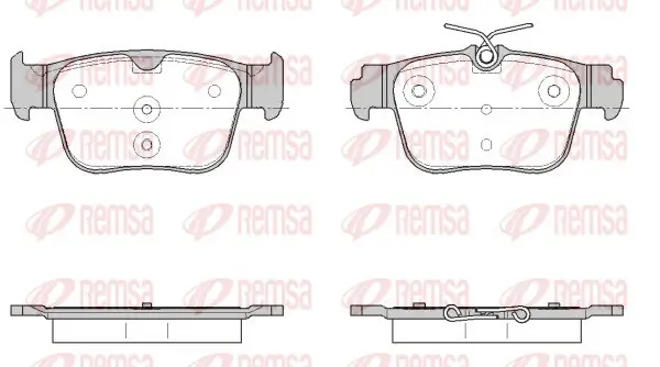 Bremsbelagsatz, Scheibenbremse Hinterachse REMSA 1945.00