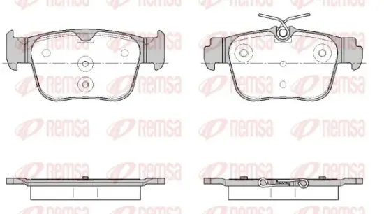 Bremsbelagsatz, Scheibenbremse Hinterachse REMSA 1945.00 Bild Bremsbelagsatz, Scheibenbremse Hinterachse REMSA 1945.00