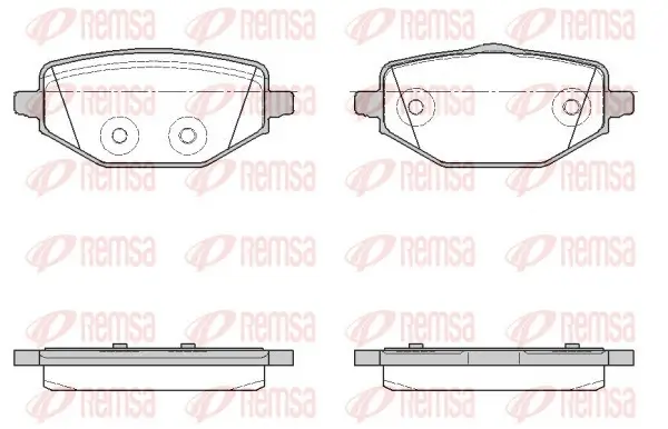 Bremsbelagsatz, Scheibenbremse Hinterachse REMSA 1946.00