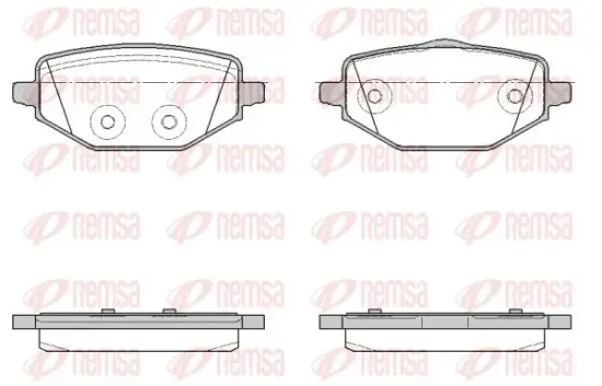 Bremsbelagsatz, Scheibenbremse Hinterachse REMSA 1946.00 Bild Bremsbelagsatz, Scheibenbremse Hinterachse REMSA 1946.00
