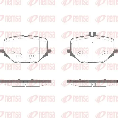 Bremsbelagsatz, Scheibenbremse Hinterachse REMSA 1950.00 Bild Bremsbelagsatz, Scheibenbremse Hinterachse REMSA 1950.00