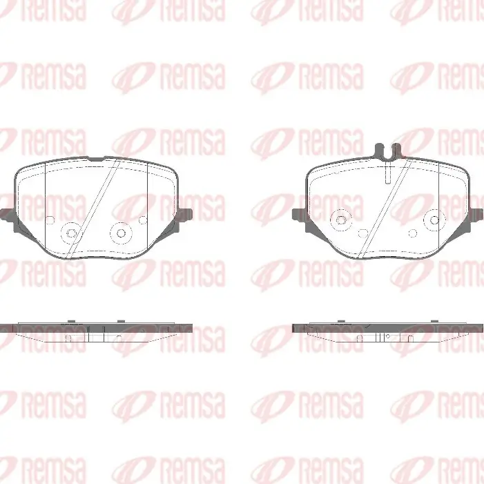 Bremsbelagsatz, Scheibenbremse 1. Hinterachse Hinterachse REMSA 1950.10