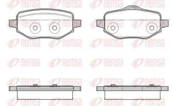 Bremsbelagsatz, Scheibenbremse Hinterachse REMSA 1952.00 Bild Bremsbelagsatz, Scheibenbremse Hinterachse REMSA 1952.00