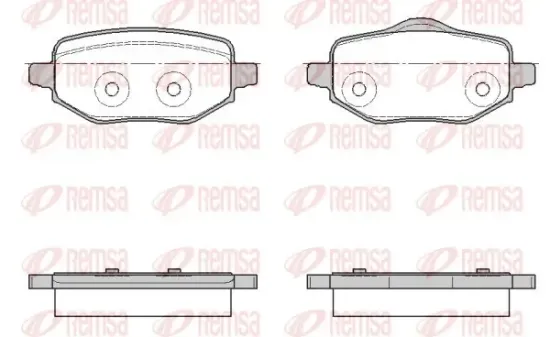 Bremsbelagsatz, Scheibenbremse Hinterachse REMSA 1952.00 Bild Bremsbelagsatz, Scheibenbremse Hinterachse REMSA 1952.00