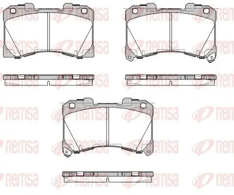 Bremsbelagsatz, Scheibenbremse Vorderachse REMSA 1955.02 Bild Bremsbelagsatz, Scheibenbremse Vorderachse REMSA 1955.02