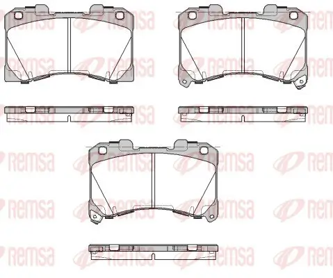 Bremsbelagsatz, Scheibenbremse Vorderachse REMSA 1955.02 Bild Bremsbelagsatz, Scheibenbremse Vorderachse REMSA 1955.02