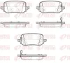 Bremsbelagsatz, Scheibenbremse Hinterachse REMSA 1958.02