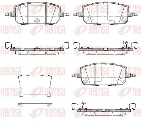 Bremsbelagsatz, Scheibenbremse Vorderachse REMSA 1960.02