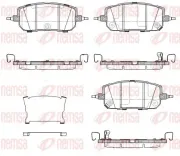Bremsbelagsatz, Scheibenbremse Vorderachse REMSA 1960.02