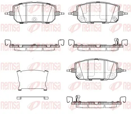 Bremsbelagsatz, Scheibenbremse Vorderachse REMSA 1960.02 Bild Bremsbelagsatz, Scheibenbremse Vorderachse REMSA 1960.02