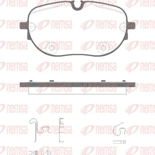 Bremsbelagsatz, Scheibenbremse Vorderachse REMSA 1963.00 Bild Bremsbelagsatz, Scheibenbremse Vorderachse REMSA 1963.00