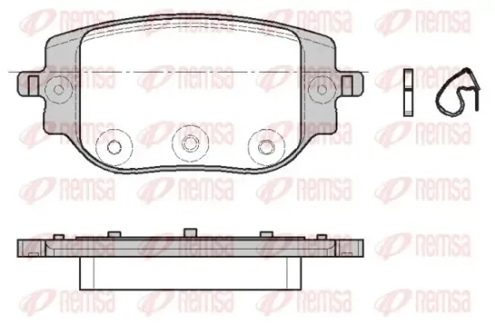 Bremsbelagsatz, Scheibenbremse Hinterachse REMSA 1965.00 Bild Bremsbelagsatz, Scheibenbremse Hinterachse REMSA 1965.00